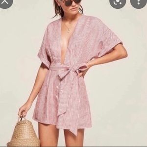 Reformation Cecilia Stripe dress